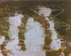 Déšť na řece, 1998 (olej na plátně, 32 x 40)